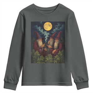 Wizard 420 Smoking Marijuana Youth Sweatshirt Funny Stoner Weed Lover Meme TS10 Dark Heather Print Your Wear