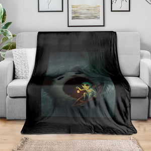 Funny Alien Cat Meme Throw Blanket Weird Silly TS10 Print Your Wear