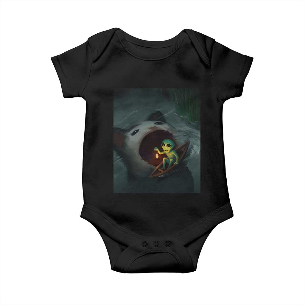 Funny Alien Cat Meme Baby Onesie Weird Silly TS10 Black Print Your Wear