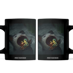 Funny Alien Cat Meme Coffee Mug Weird Silly TS10 Black Print Your Wear