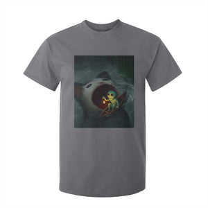 Funny Alien Cat Meme T Shirt For Kid Weird Silly TS10 Charcoal Print Your Wear