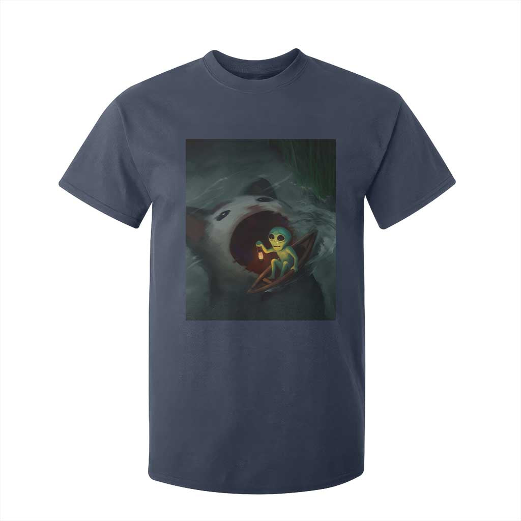 Funny Alien Cat Meme T Shirt For Kid Weird Silly TS10 Navy Print Your Wear