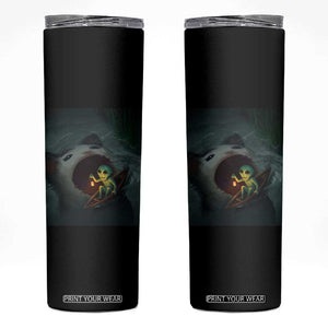 Funny Alien Cat Meme Skinny Tumbler Weird Silly TS10 Black Print Your Wear