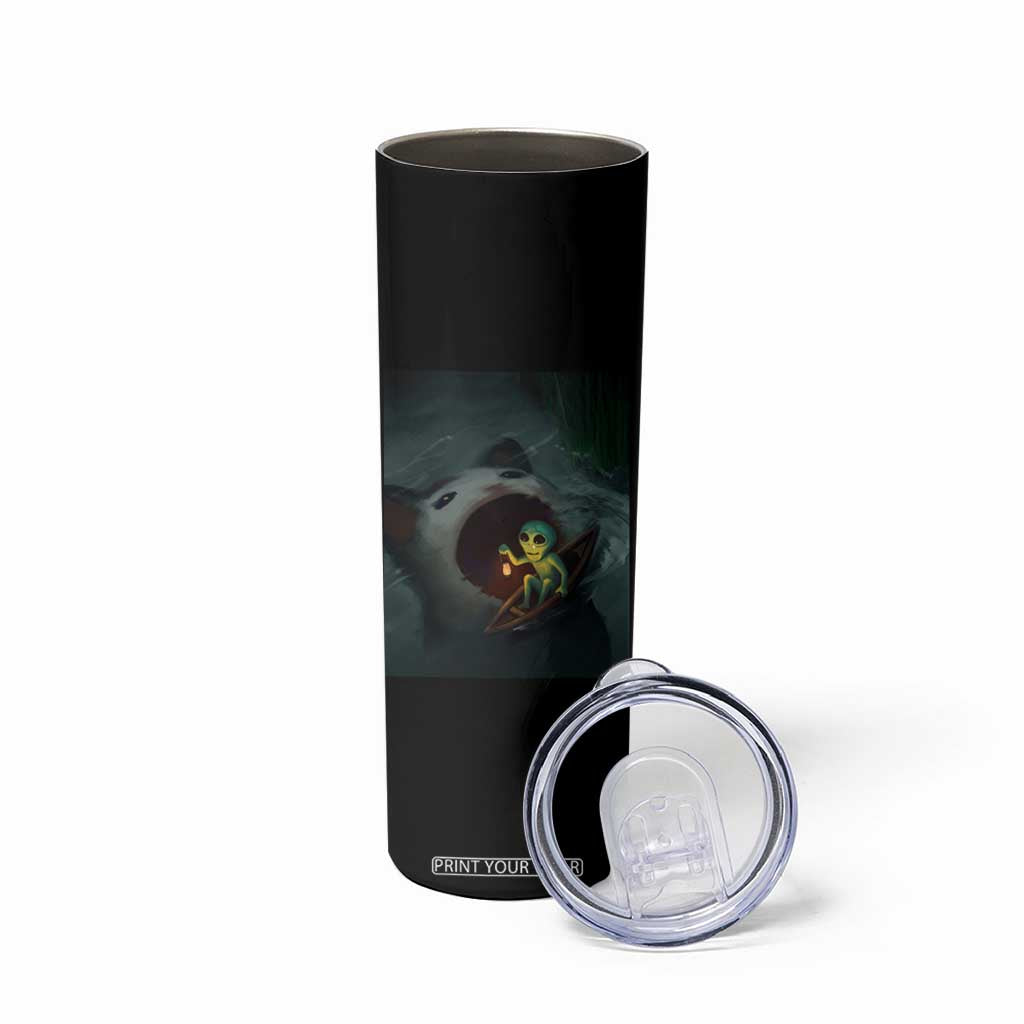 Funny Alien Cat Meme Skinny Tumbler Weird Silly TS10 Print Your Wear