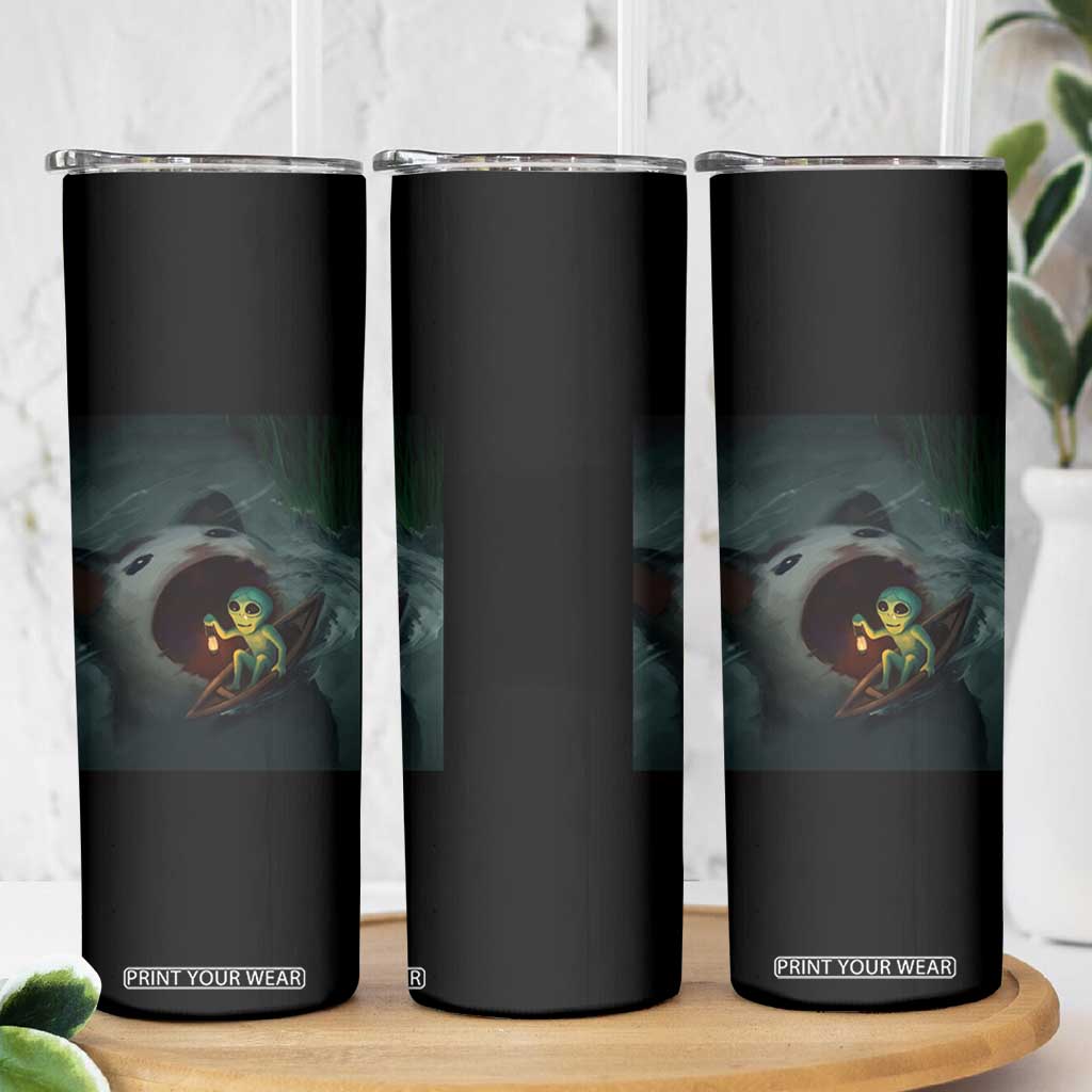 Funny Alien Cat Meme Skinny Tumbler Weird Silly TS10 Print Your Wear