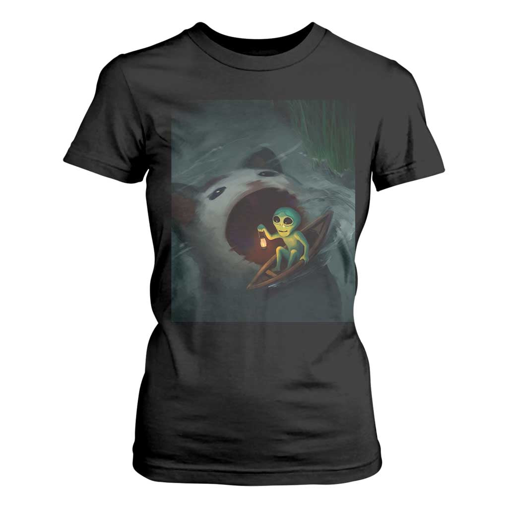 Funny Alien Cat Meme T Shirt For Women Weird Silly TS10 Black Print Your Wear