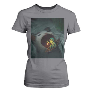 Funny Alien Cat Meme T Shirt For Women Weird Silly TS10 Charcoal Print Your Wear