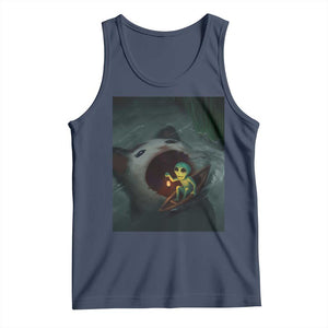 Funny Alien Cat Meme Tank Top Weird Silly TS10 Navy Print Your Wear