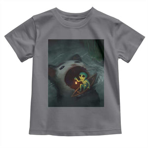 Funny Alien Cat Meme Toddler T Shirt Weird Silly TS10 Charcoal Print Your Wear