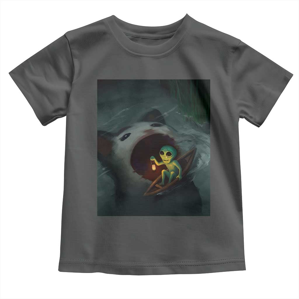 Funny Alien Cat Meme Toddler T Shirt Weird Silly TS10 Dark Heather Print Your Wear