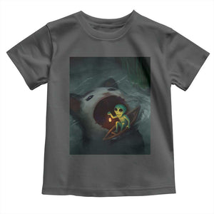 Funny Alien Cat Meme Toddler T Shirt Weird Silly TS10 Dark Heather Print Your Wear