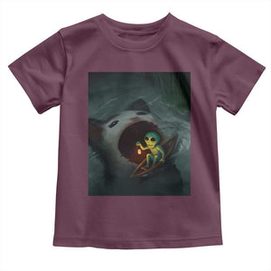 Funny Alien Cat Meme Toddler T Shirt Weird Silly TS10 Maroon Print Your Wear