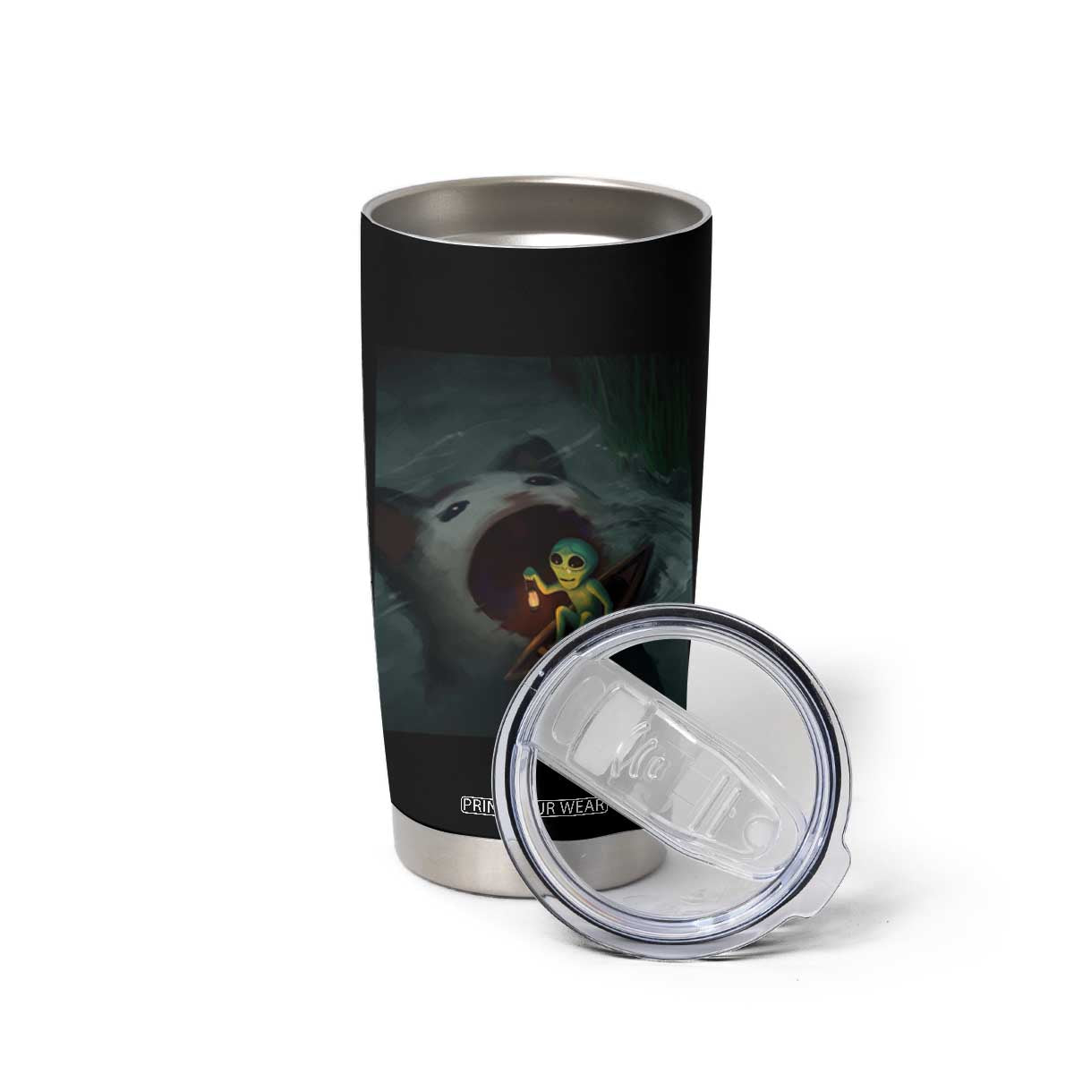 Funny Alien Cat Meme Tumbler Cup Weird Silly TS10 Print Your Wear