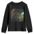 Funny Smoking Cat Youth Sweatshirt Retro 90s Grunge Cat Selfie Streetwear Meme TS10 Black Print Your Wear