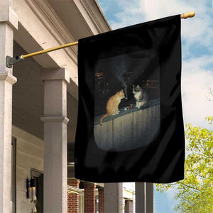 Funny Smoking Cat Garden Flag Retro 90s Grunge Kitty Streetwear Meme TS10 Print Your Wear