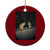 Funny Smoking Cat Ceramic Ornament Retro 90s Grunge Kitty Streetwear Meme TS10 1pc Red Print Your Wear