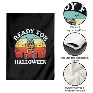 Funny Halloween Frog Garden Flag Retro Spooky Season Funny Frogs Costume TS10 Print Your Wear