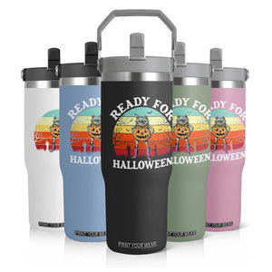Funny Halloween Frog Flip Straw Tumbler Retro Spooky Season Funny Frogs Costume TS10 Print Your Wear