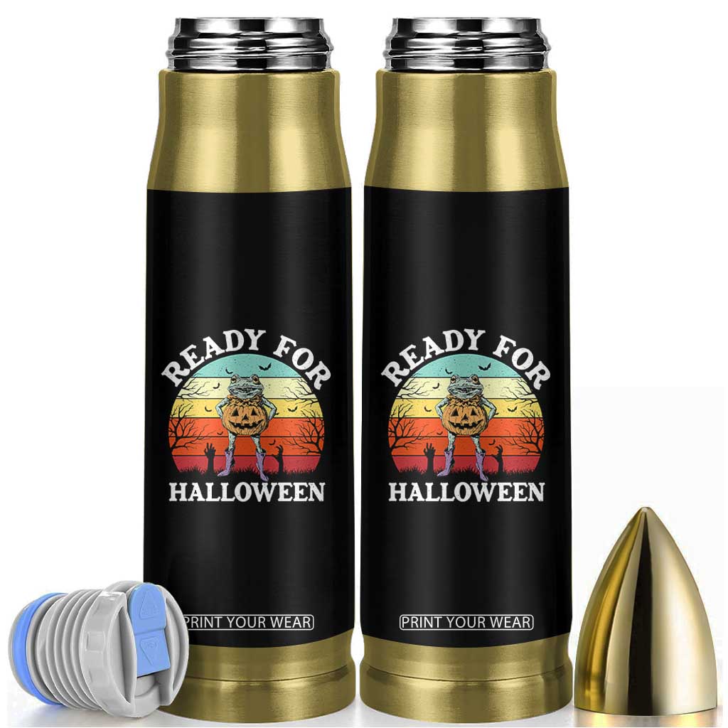 Funny Halloween Frog Bullet Tumbler Retro Spooky Season Funny Frogs Costume TS10 Black Print Your Wear
