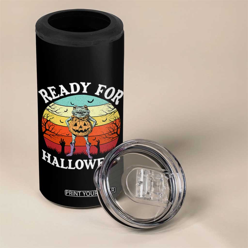 Funny Halloween Frog 4 in 1 Can Cooler Tumbler Retro Spooky Season Funny Frogs Costume TS10 Print Your Wear