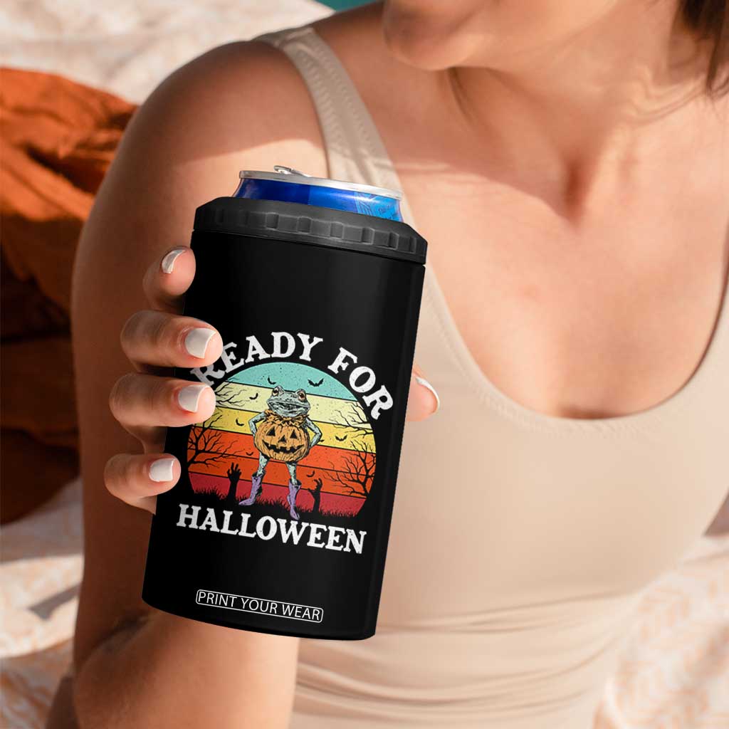Funny Halloween Frog 4 in 1 Can Cooler Tumbler Retro Spooky Season Funny Frogs Costume TS10 Print Your Wear