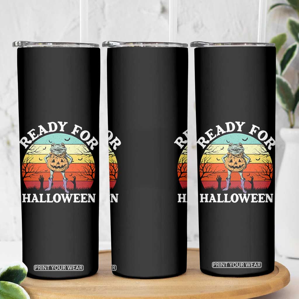 Funny Halloween Frog Skinny Tumbler Retro Spooky Season Funny Frogs Costume TS10 Print Your Wear