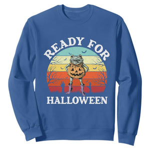 Funny Halloween Frog Sweatshirt Retro Spooky Season Funny Frogs Costume TS10 Royal Blue Print Your Wear