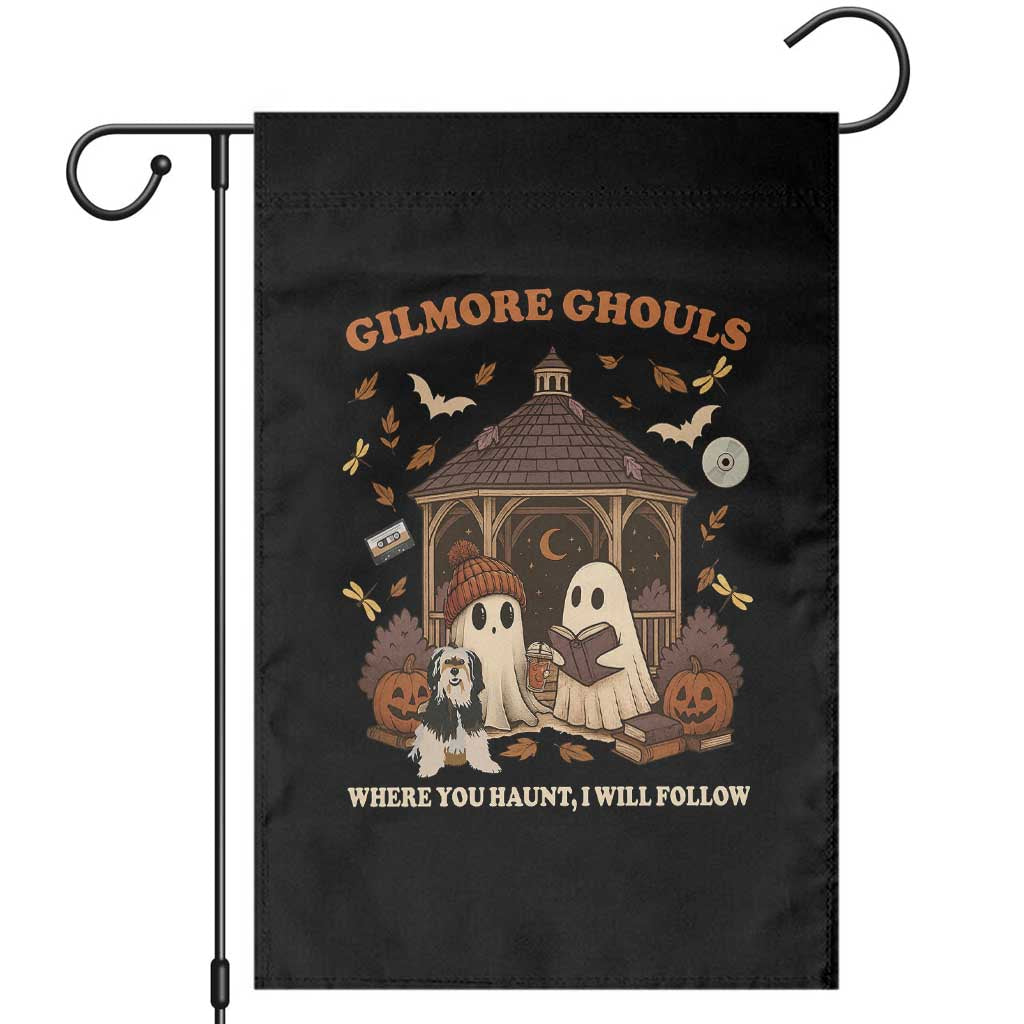 Gilmore Ghouls Halloween Garden Flag Retro Book Lover Cute Ghost Fall Pumpkin TS10 Black Print Your Wear