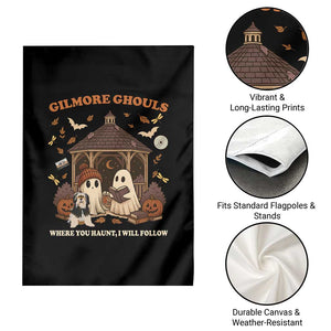 Gilmore Ghouls Halloween Garden Flag Retro Book Lover Cute Ghost Fall Pumpkin TS10 Print Your Wear
