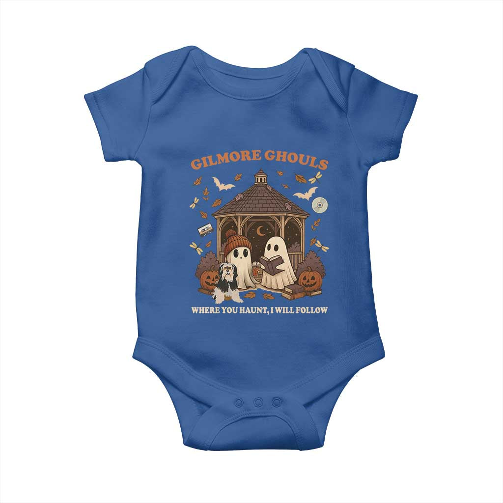 Gilmore Ghouls Halloween Baby Onesie Retro Book Lover Cute Ghost Fall Pumpkin TS10 Royal Blue Print Your Wear