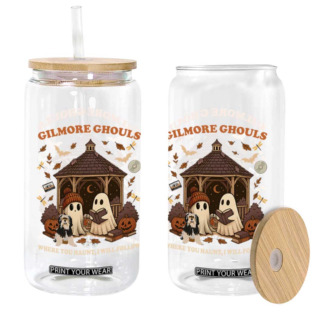Gilmore Ghouls Halloween Glass Can Retro Book Lover Cute Ghost Fall Pumpkin TS10 Print Your Wear