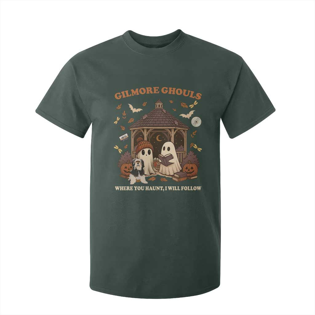 Gilmore Ghouls Halloween T Shirt For Kid Retro Book Lover Cute Ghost Fall Pumpkin TS10 Dark Forest Green Print Your Wear