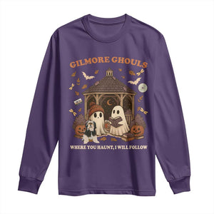 Gilmore Ghouls Halloween Long Sleeve Shirt Retro Book Lover Cute Ghost Fall Pumpkin TS10 Purple Print Your Wear