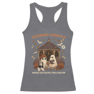 Gilmore Ghouls Halloween Racerback Tank Top Retro Book Lover Cute Ghost Fall Pumpkin TS10 Charcoal Print Your Wear