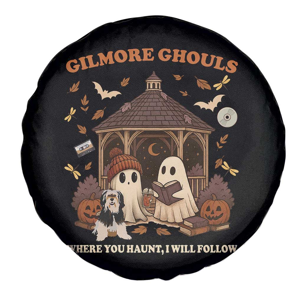 Gilmore Ghouls Halloween Spare Tire Cover Retro Book Lover Cute Ghost Fall Pumpkin TS10 Print Your Wear