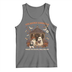 Gilmore Ghouls Halloween Tank Top Retro Book Lover Cute Ghost Fall Pumpkin TS10 Black Heather Print Your Wear