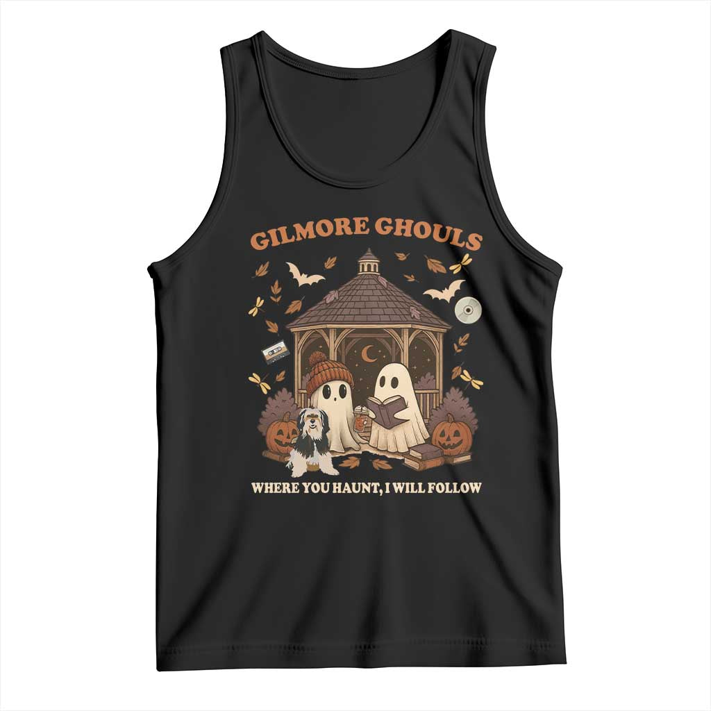 Gilmore Ghouls Halloween Tank Top Retro Book Lover Cute Ghost Fall Pumpkin TS10 Black Print Your Wear