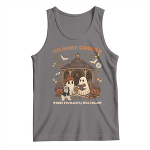 Gilmore Ghouls Halloween Tank Top Retro Book Lover Cute Ghost Fall Pumpkin TS10 Deep Heather Print Your Wear