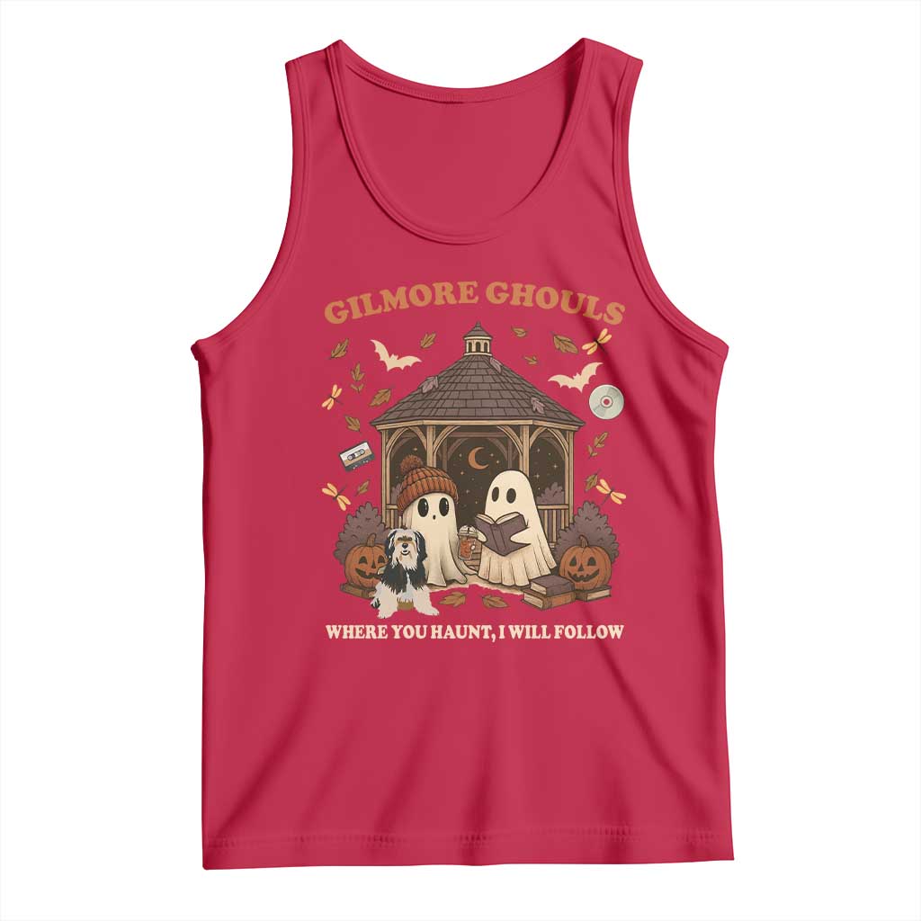 Gilmore Ghouls Halloween Tank Top Retro Book Lover Cute Ghost Fall Pumpkin TS10 Red Print Your Wear