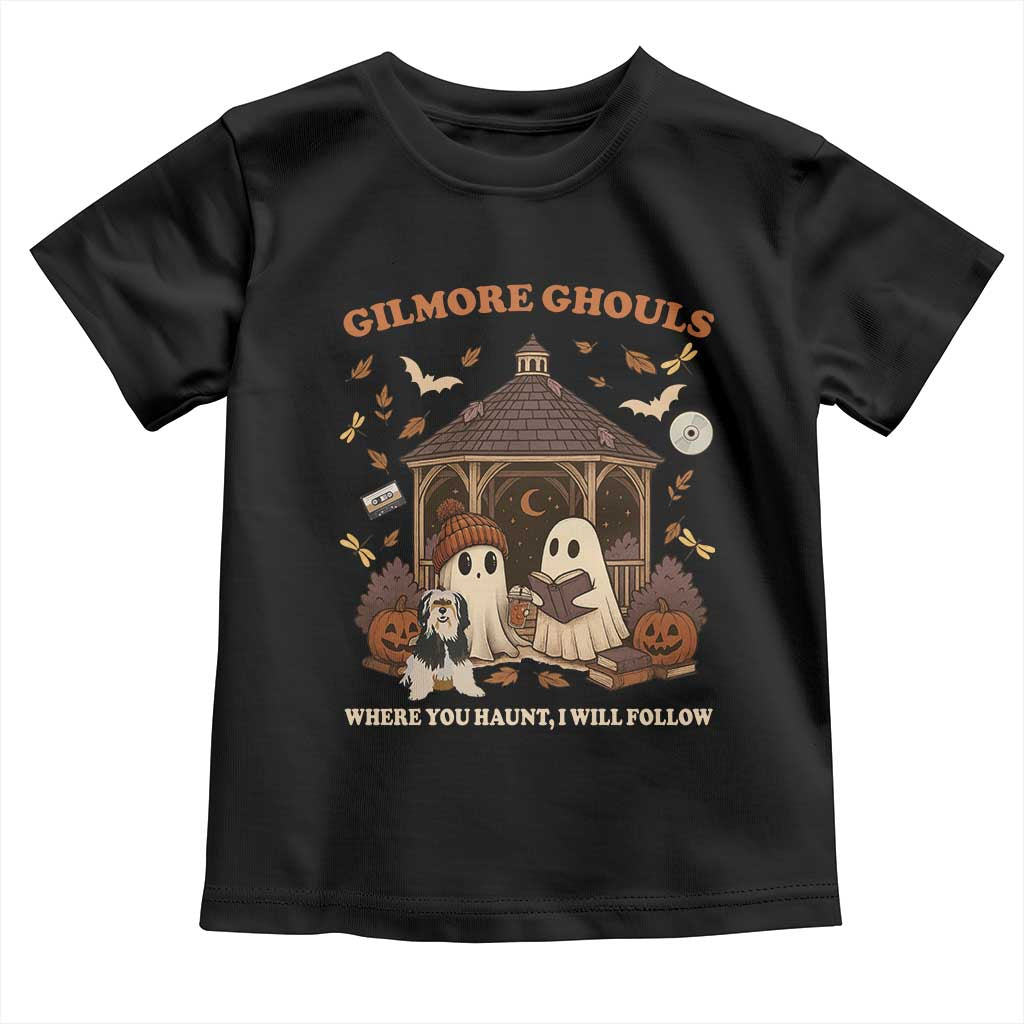 Gilmore Ghouls Halloween Toddler T Shirt Retro Book Lover Cute Ghost Fall Pumpkin TS10 Black Print Your Wear