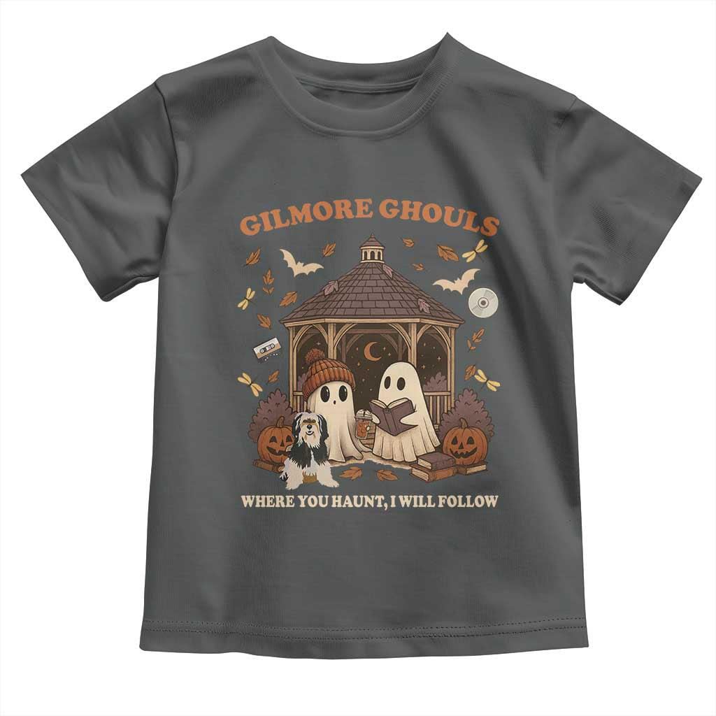 Gilmore Ghouls Halloween Toddler T Shirt Retro Book Lover Cute Ghost Fall Pumpkin TS10 Dark Heather Print Your Wear