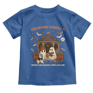Gilmore Ghouls Halloween Toddler T Shirt Retro Book Lover Cute Ghost Fall Pumpkin TS10 Royal Blue Print Your Wear
