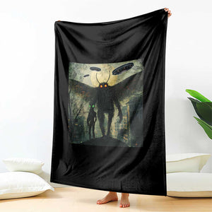 Mothman Aliens Throw Blanket Funny Cryptid Alien UFO TS10 Print Your Wear