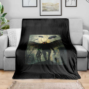 Mothman Aliens Throw Blanket Funny Cryptid Alien UFO TS10 Print Your Wear