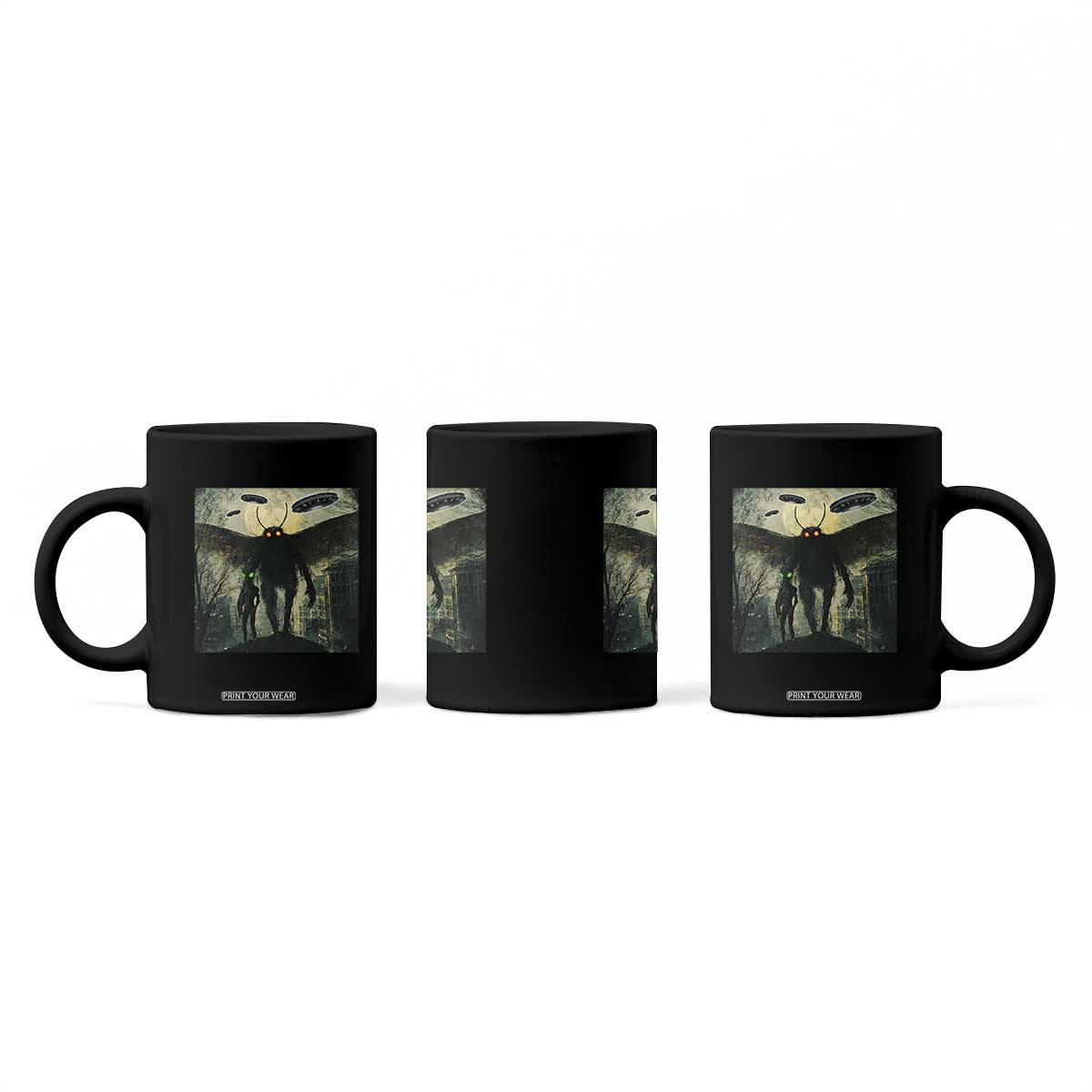 Mothman Aliens Coffee Mug Funny Cryptid Alien UFO TS10 Print Your Wear
