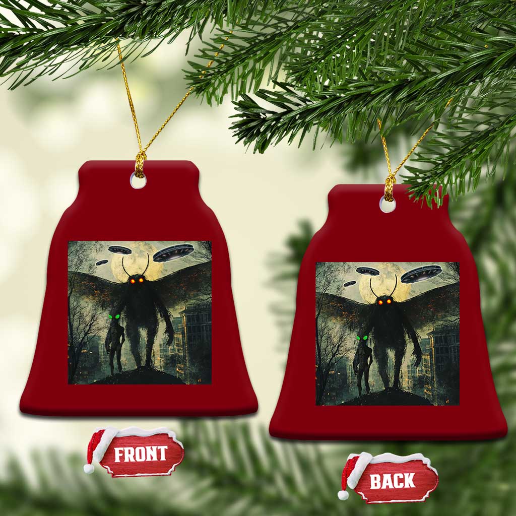 Mothman Aliens Ceramic Ornament Funny Cryptid Alien UFO TS10 Print Your Wear