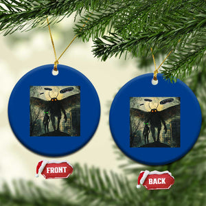 Mothman Aliens Ceramic Ornament Funny Cryptid Alien UFO TS10 1pc Blue Print Your Wear