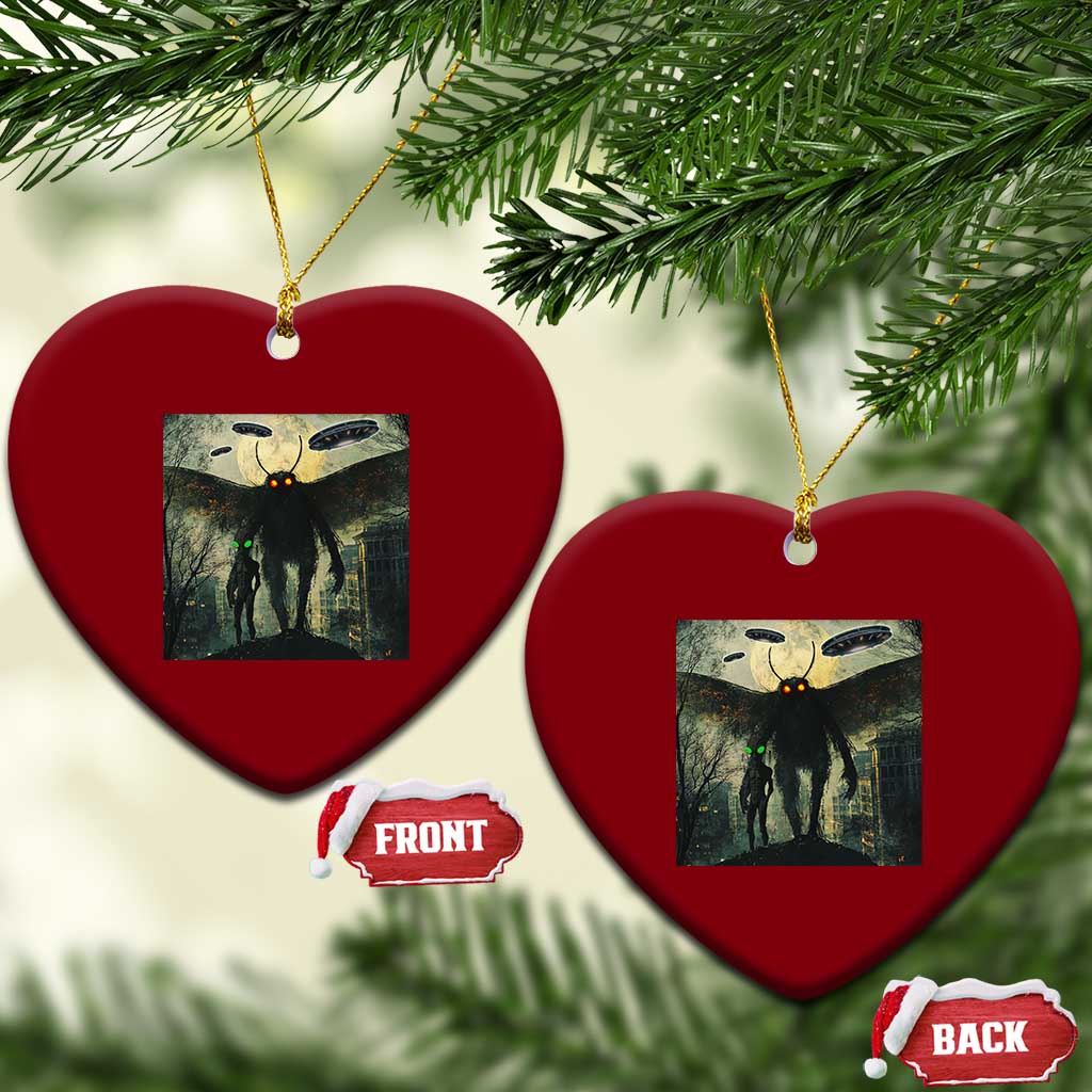 Mothman Aliens Ceramic Ornament Funny Cryptid Alien UFO TS10 Print Your Wear