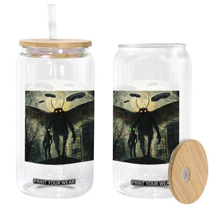 Mothman Aliens Glass Can Funny Cryptid Alien UFO TS10 Print Your Wear