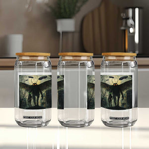 Mothman Aliens Glass Can Funny Cryptid Alien UFO TS10 Print Your Wear